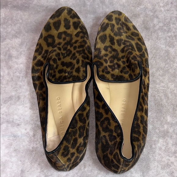 NEW **defects** Veronica Beard Women’s 5.5M Leopard Print Leather Loafers Flats - Picture 4 of 8